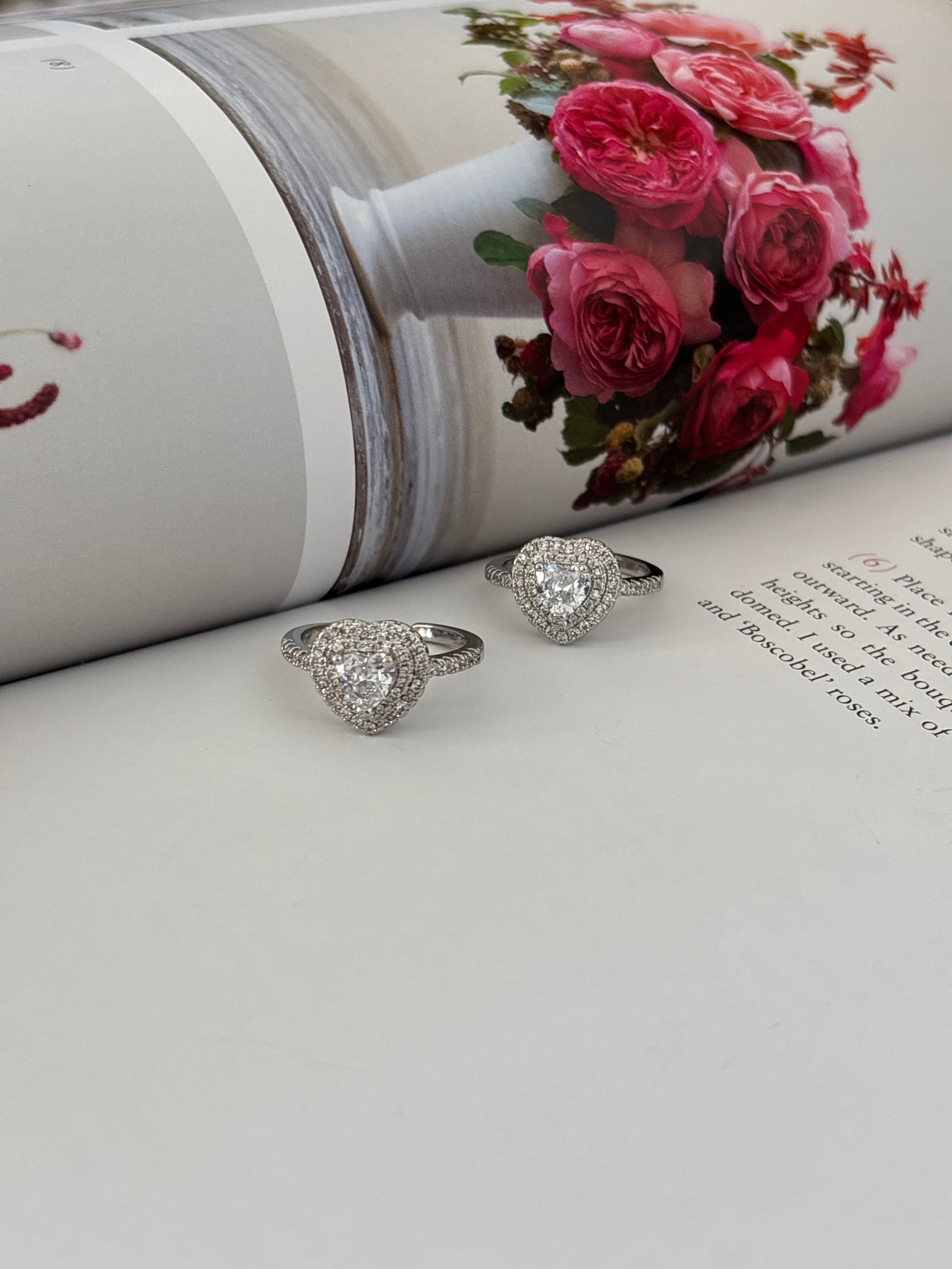 Adjustable Heart Diamond Ring - Rosalie