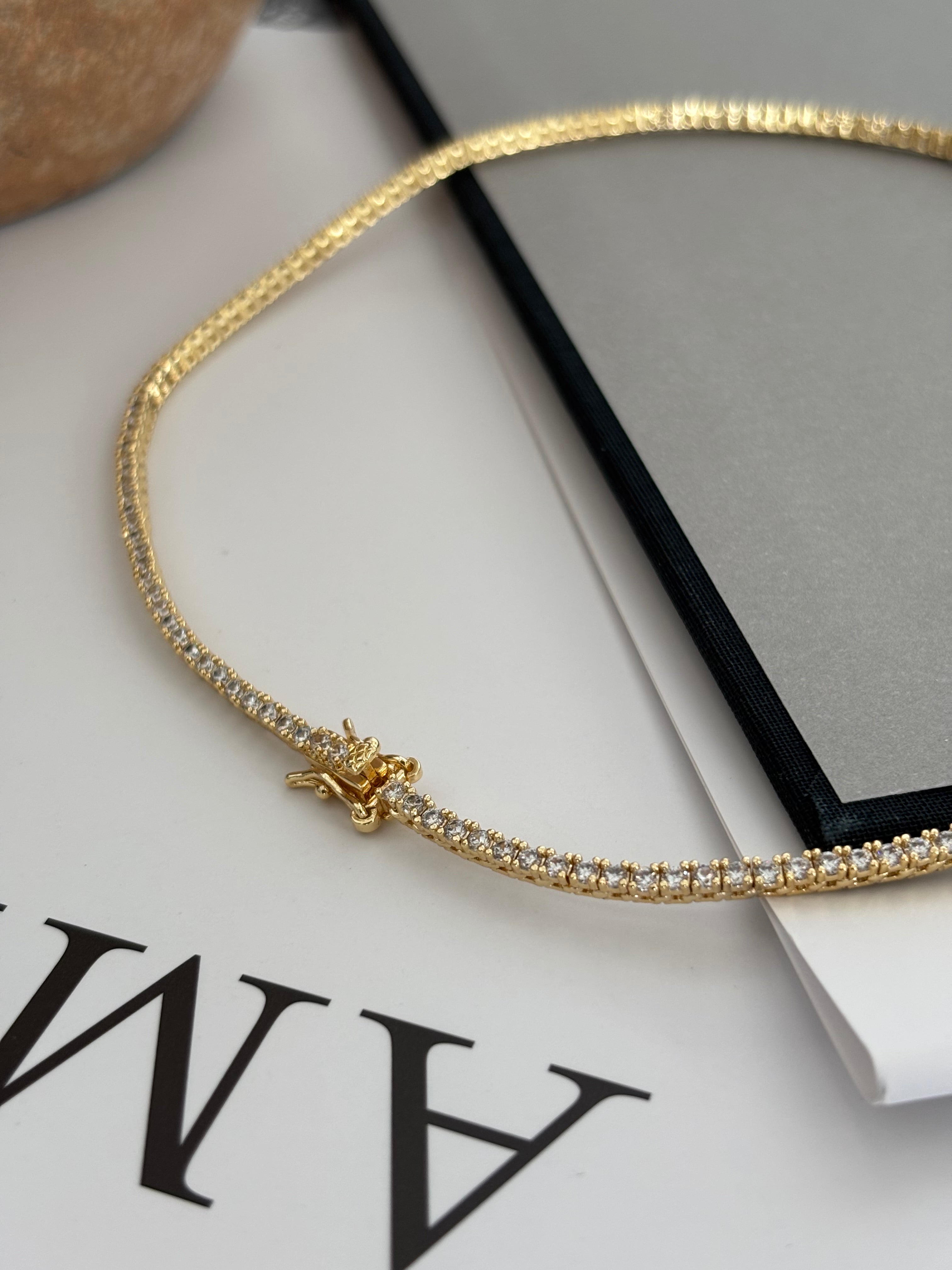 Riviera Choker Necklace Gold - Lumière