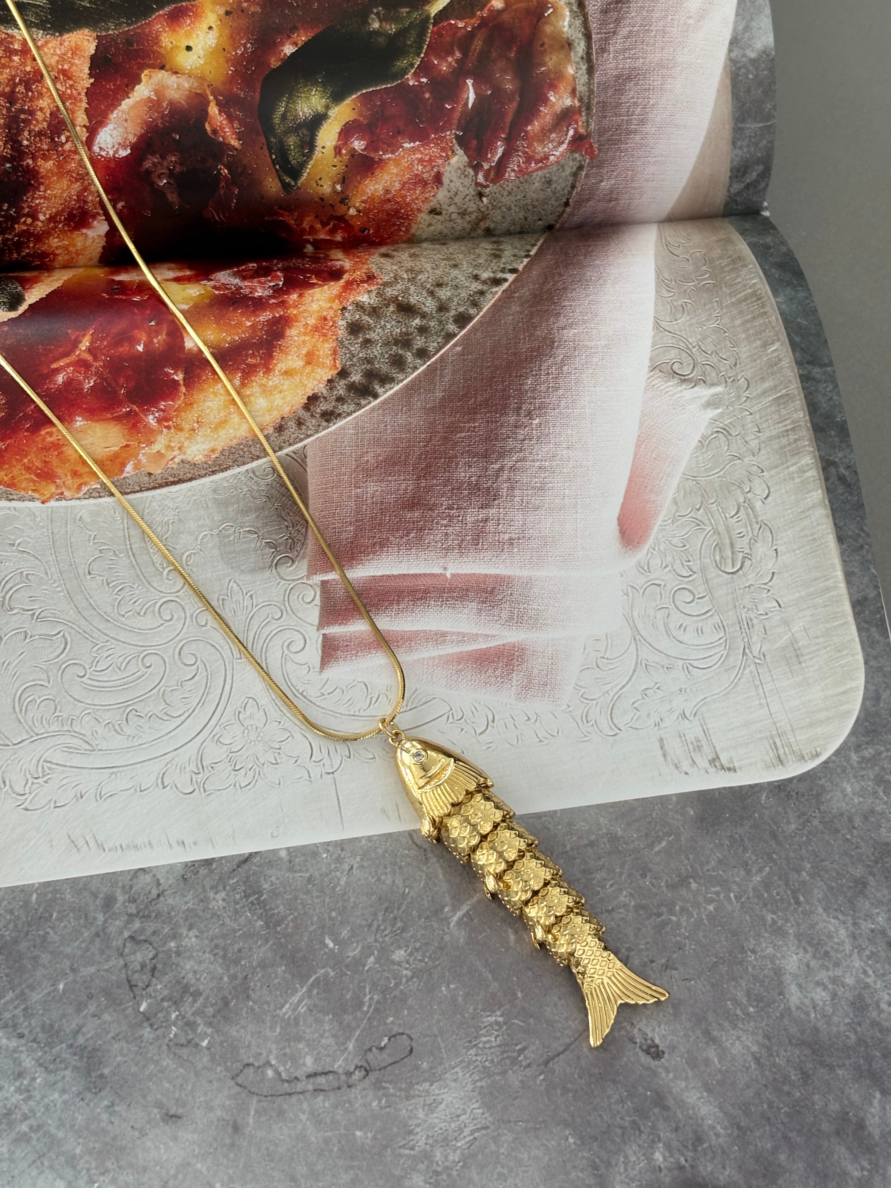 Golden Koi Lariat Necklace - Meridian