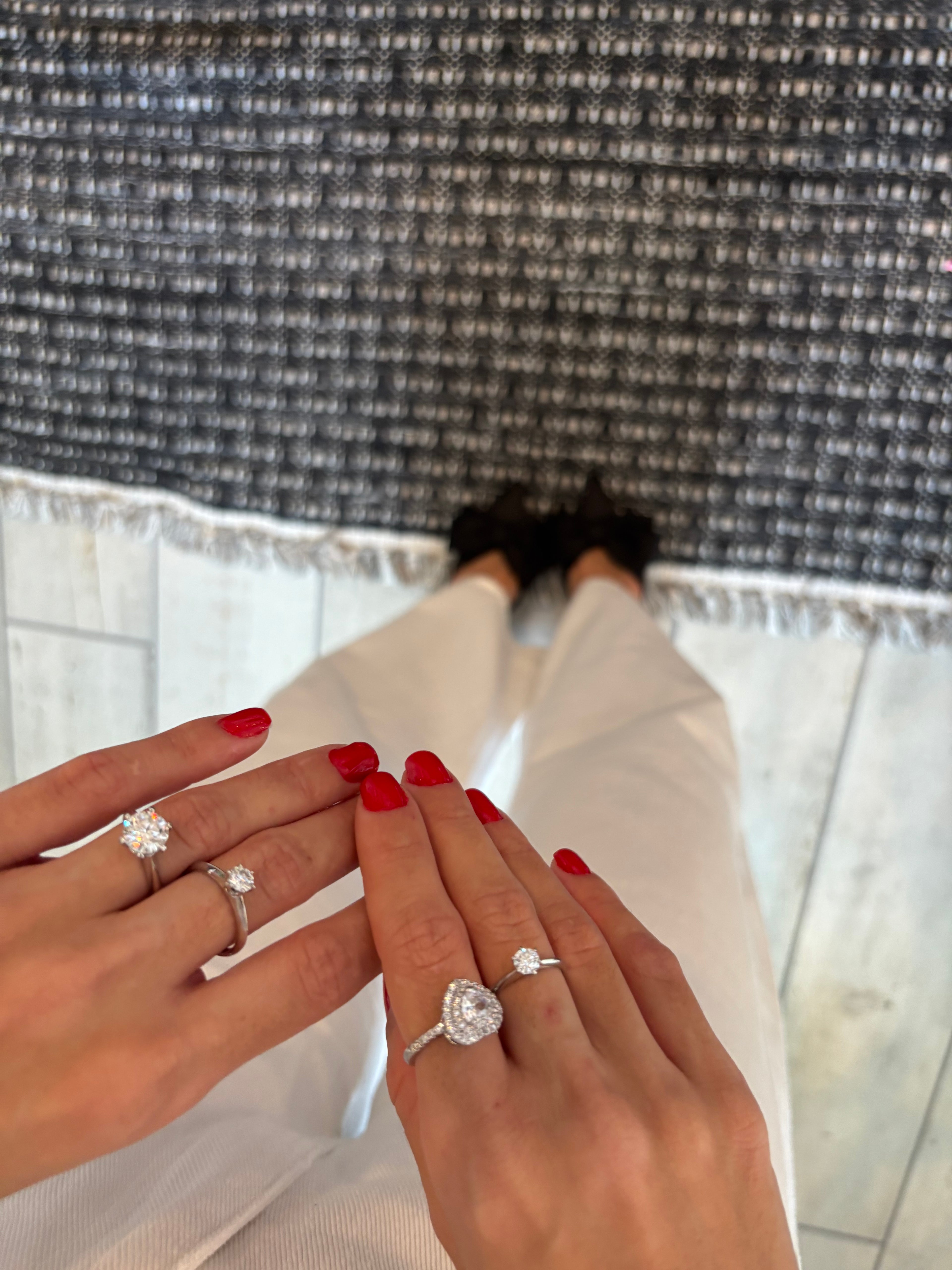 Moissanite Solitaire Ring 0.5 CT - S925 Adjustable