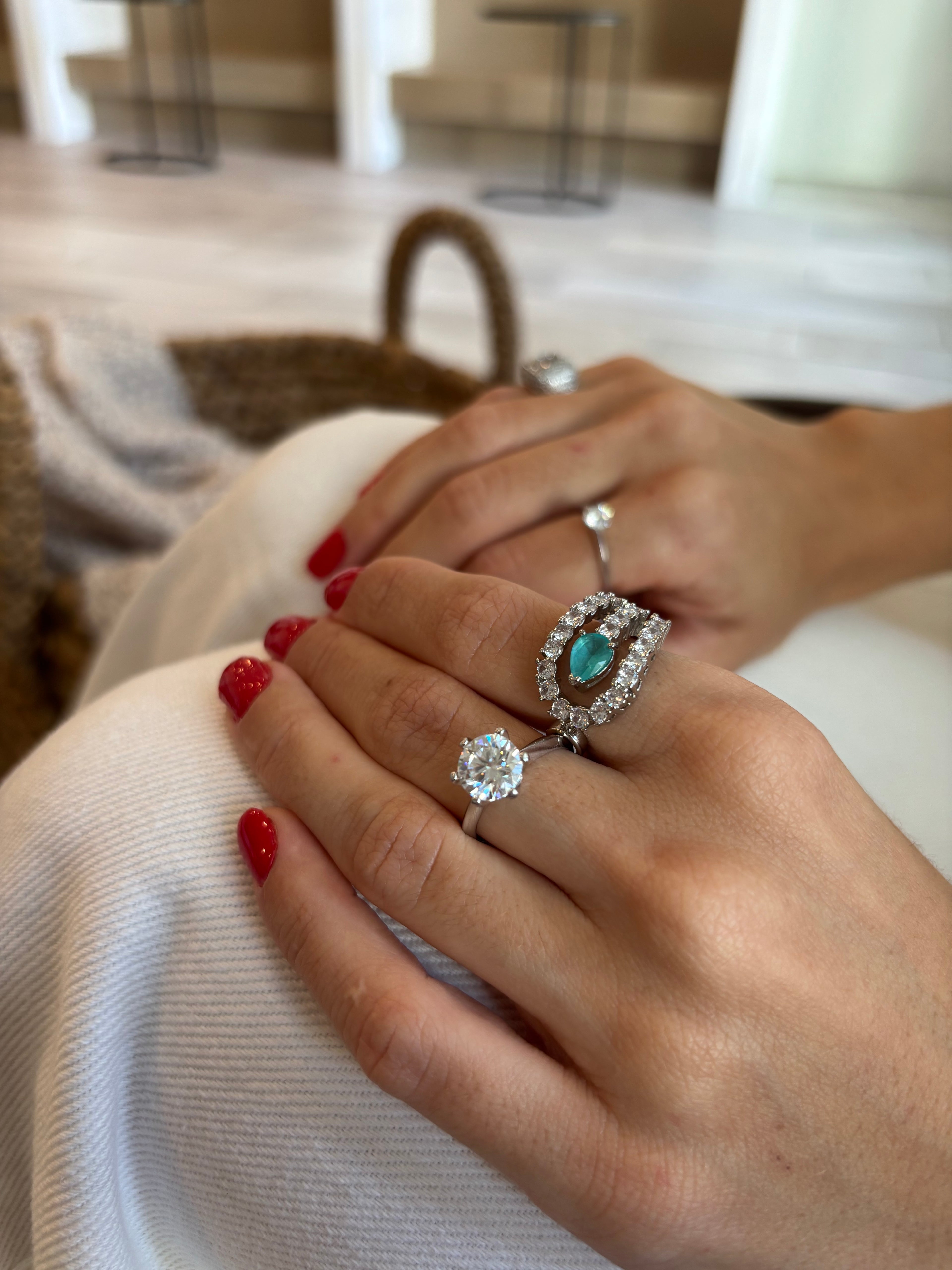 Adjustable Blue Tourmaline Ring - Celeste