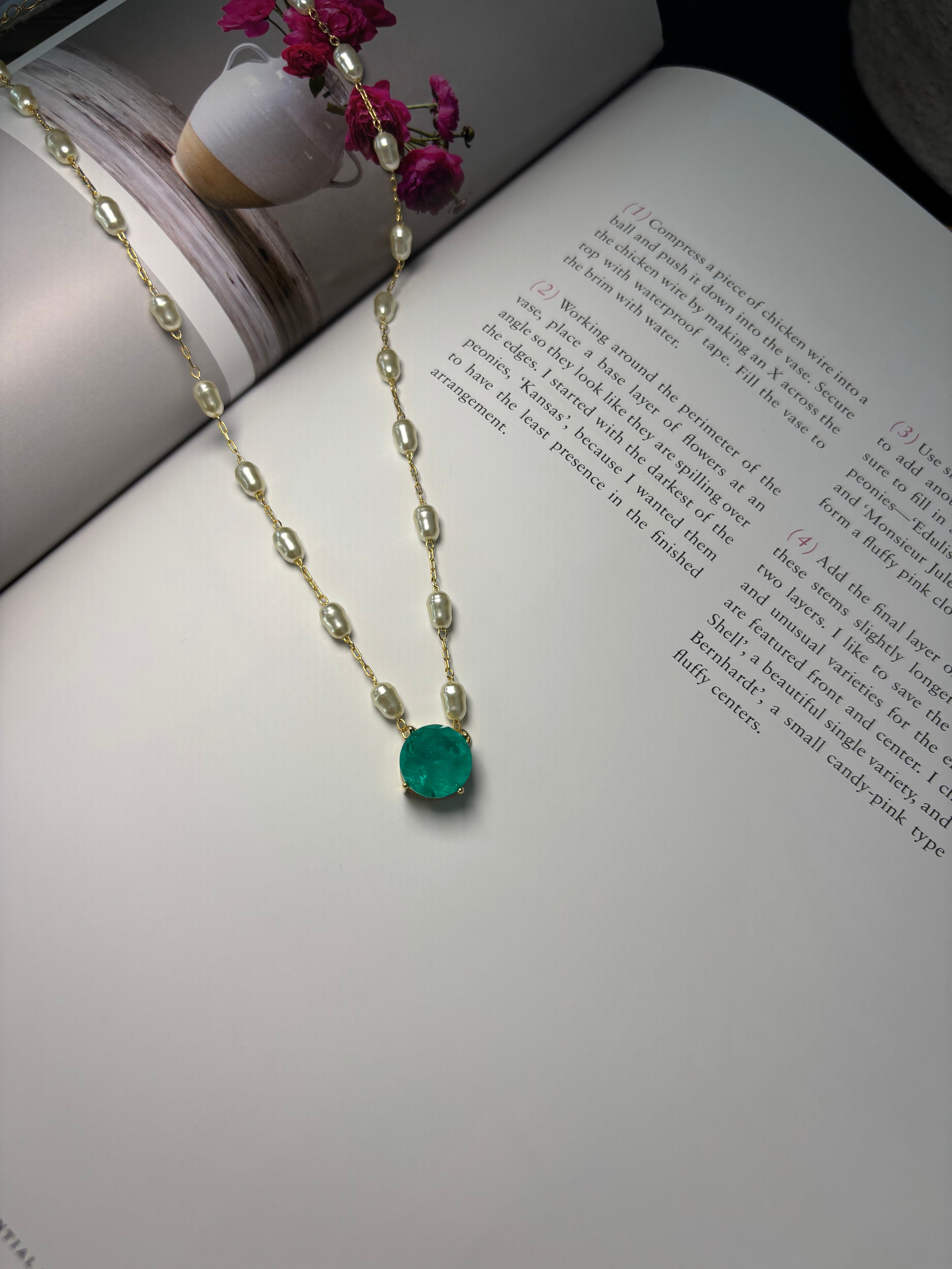 Paraiba Tourmaline and Pearl Necklace Set