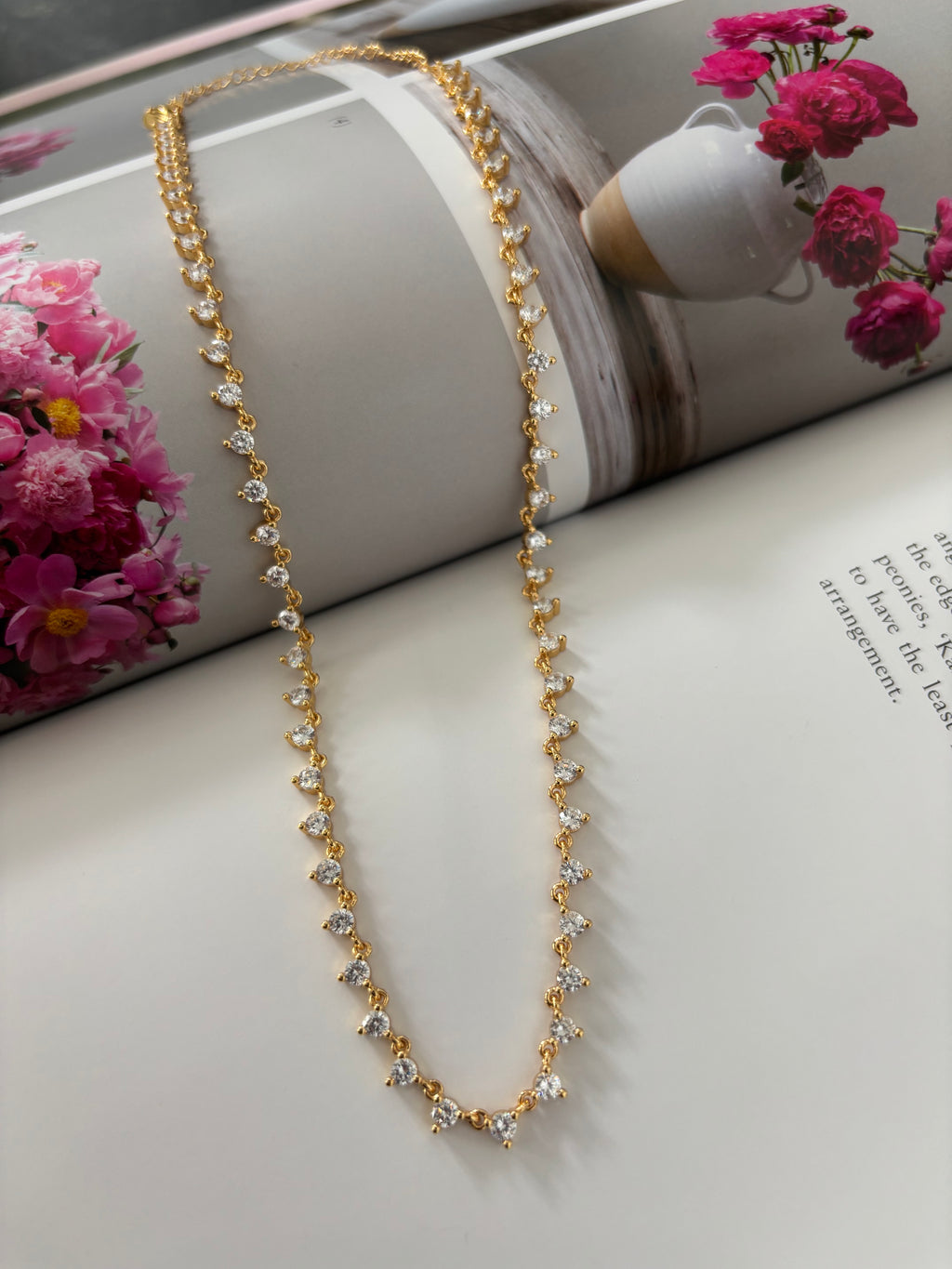 Diamond Choker Necklace Gold - Lys