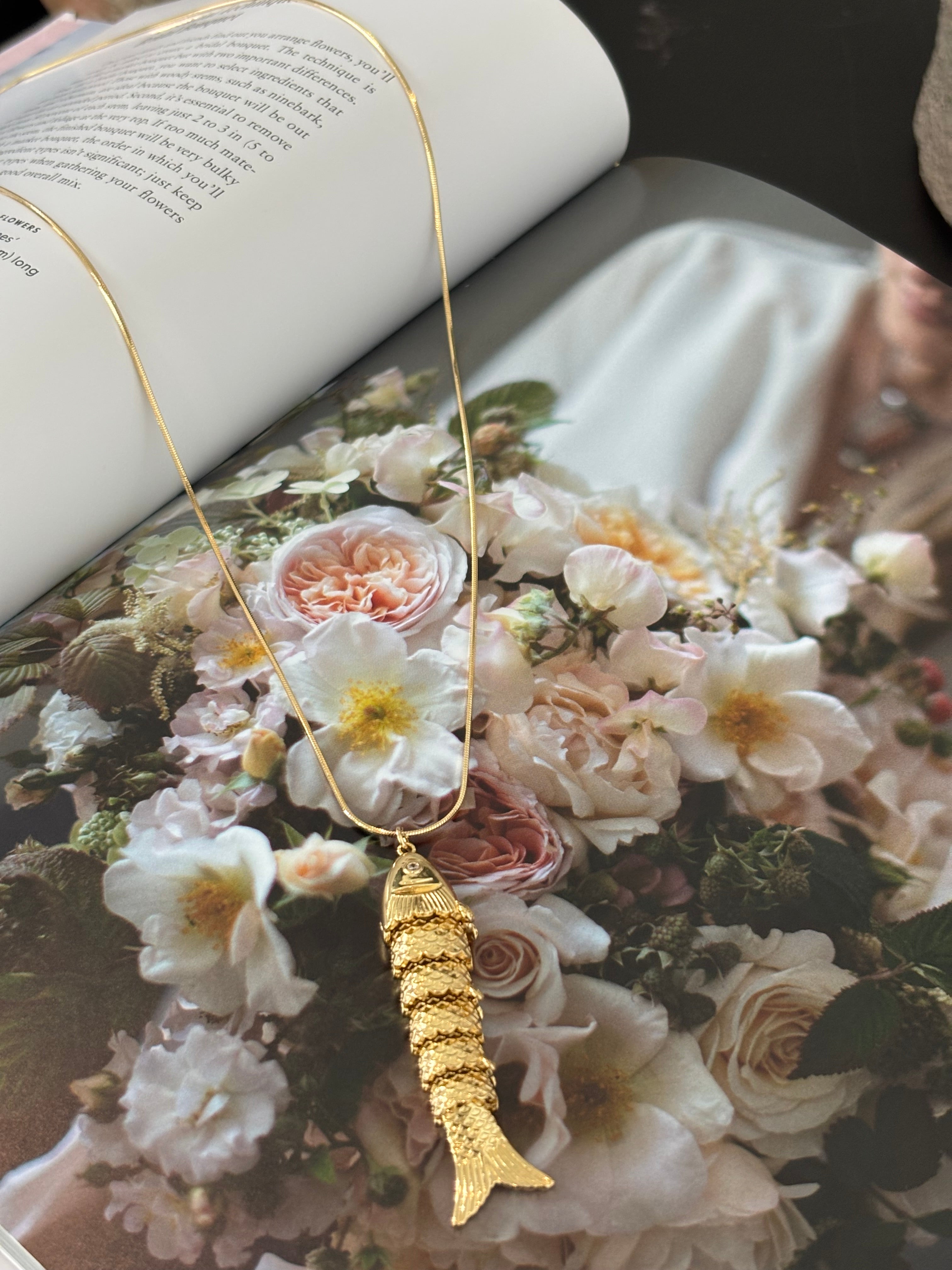 Golden Koi Lariat Necklace - Meridian