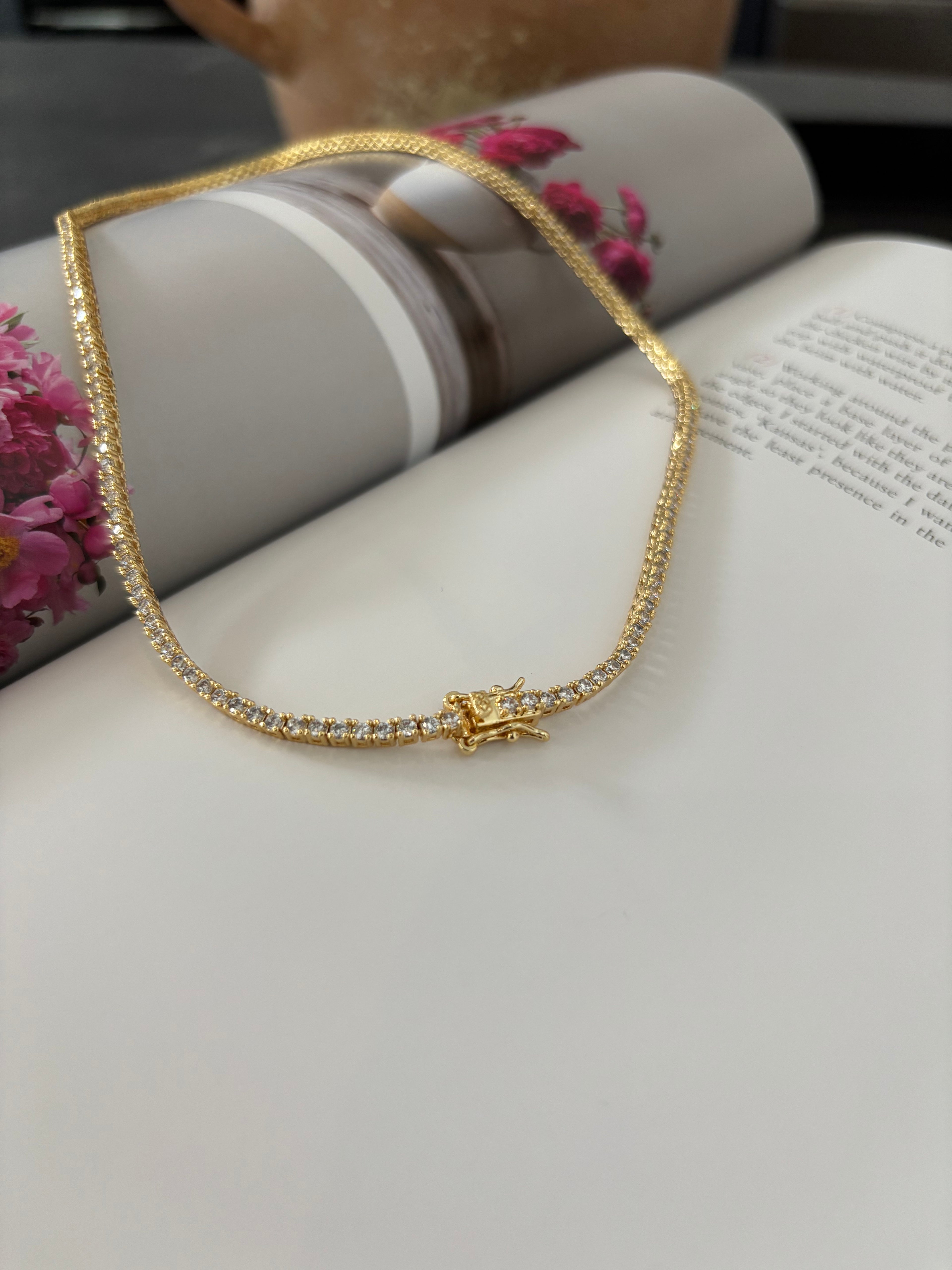 Riviera Choker Necklace Gold - Lumière
