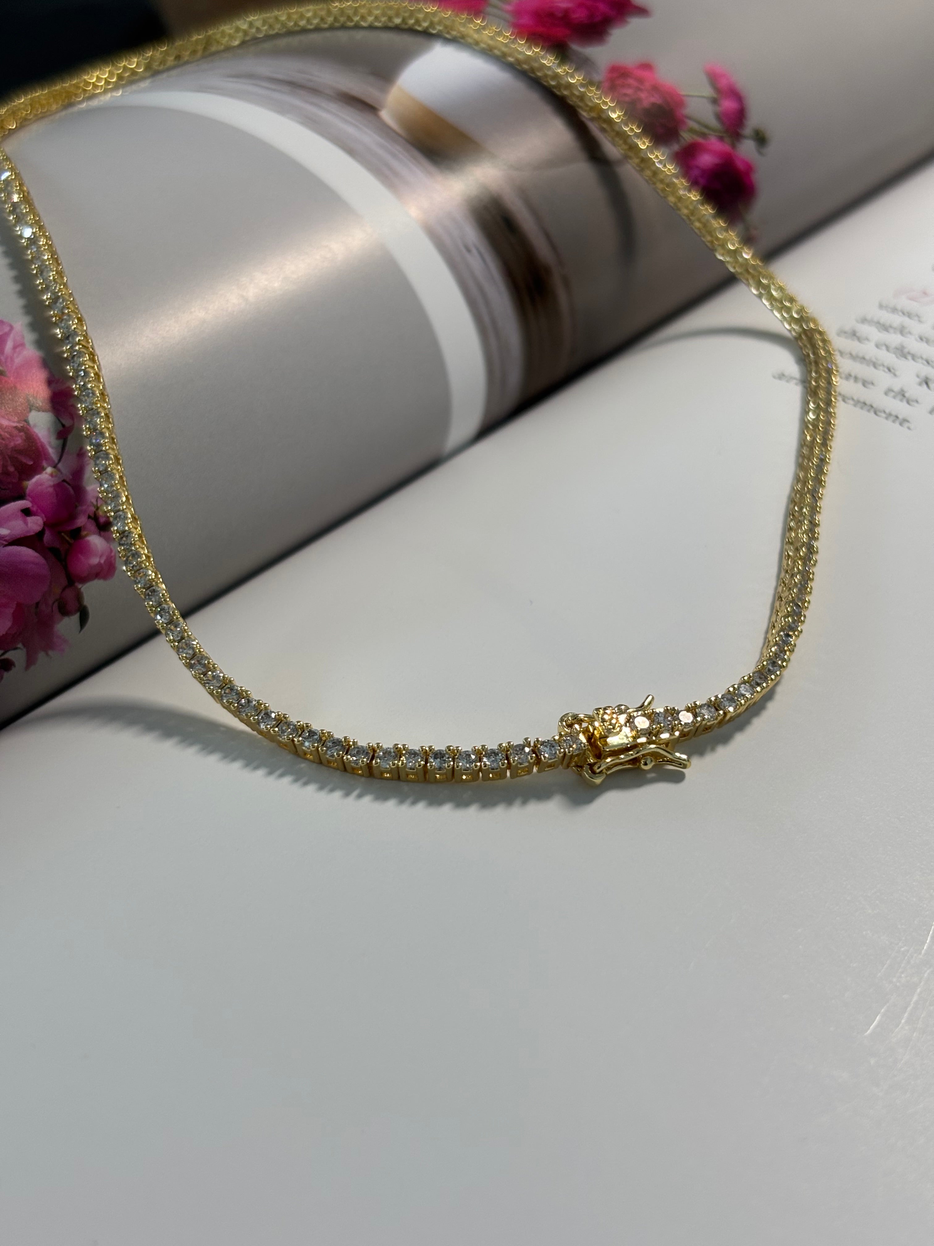 Riviera Choker Necklace Gold - Lumière