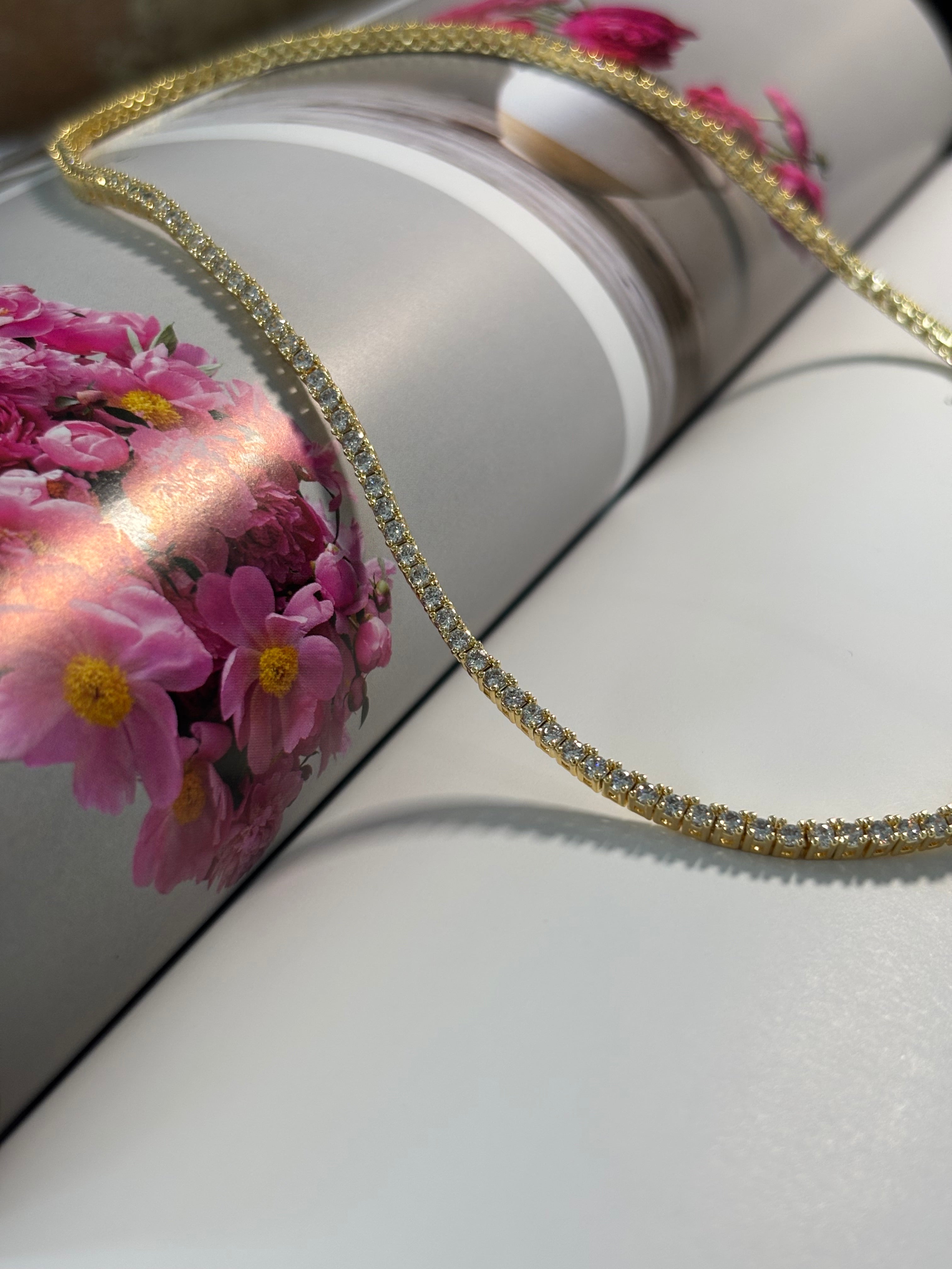 Riviera Choker Necklace Gold - Lumière