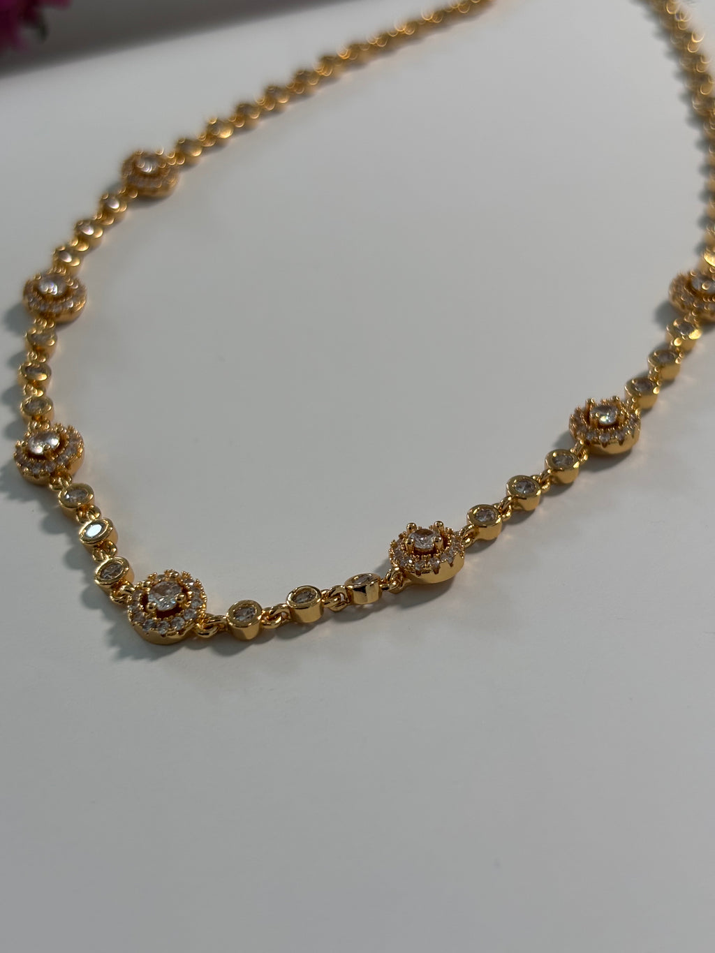 Choker Necklace Diamond Zircon Gold - Alira