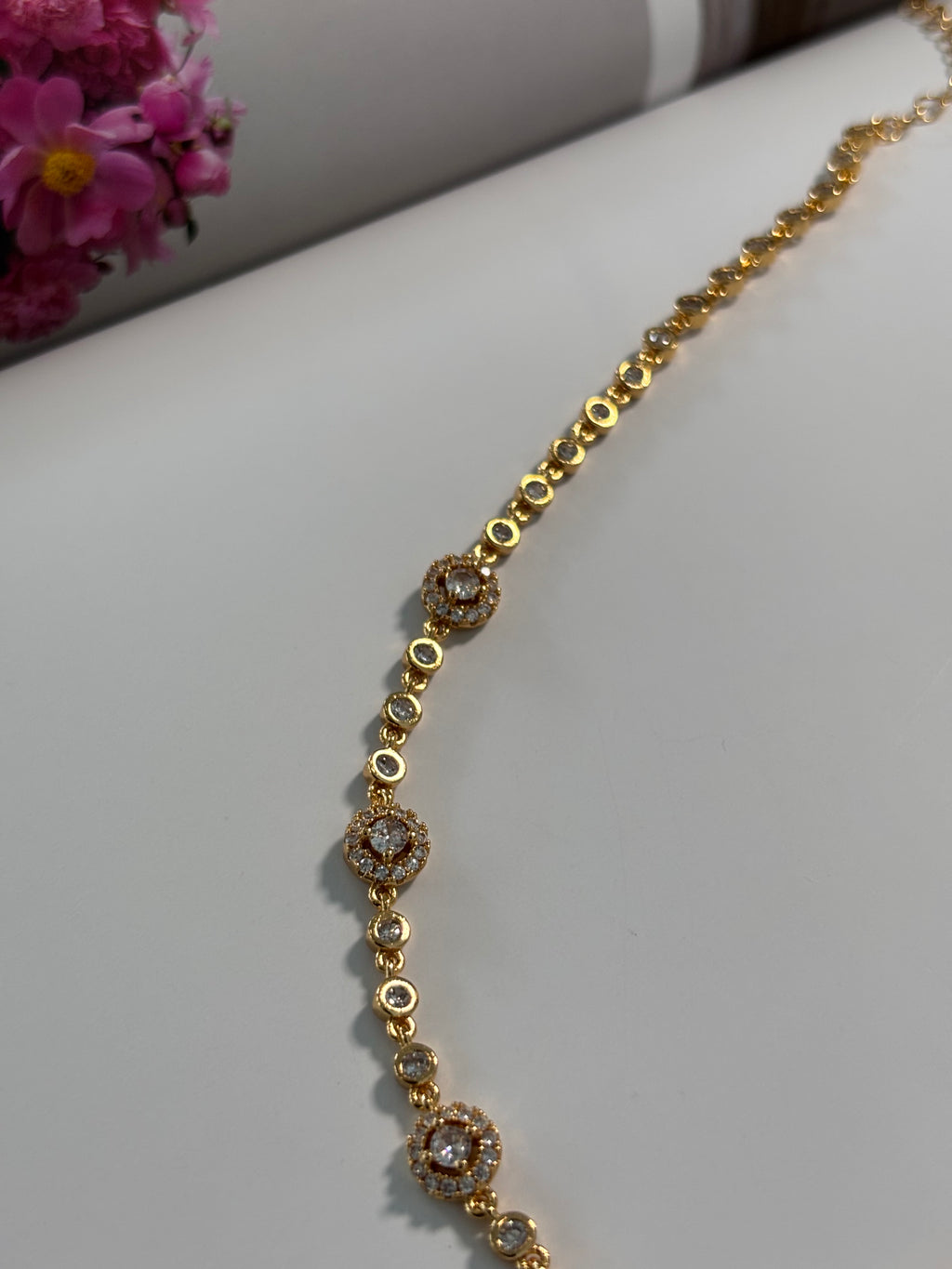 Choker Necklace Diamond Zircon Gold - Alira