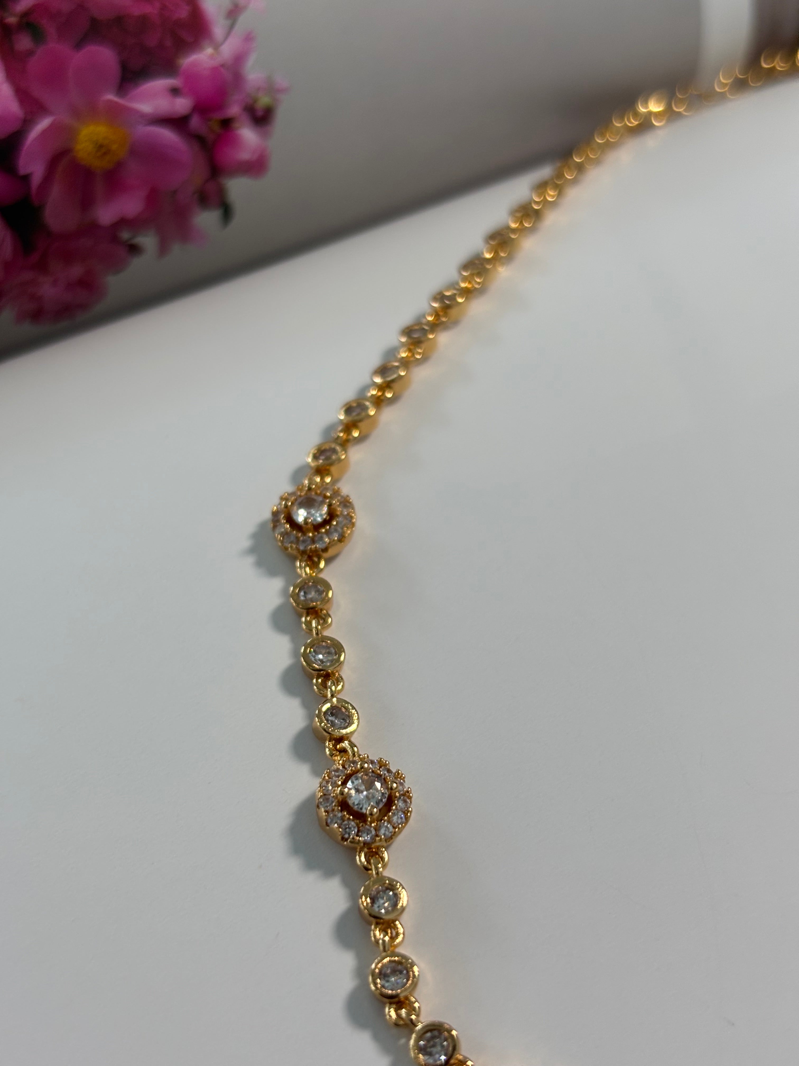 Choker Necklace Diamond Zircon Gold - Alira