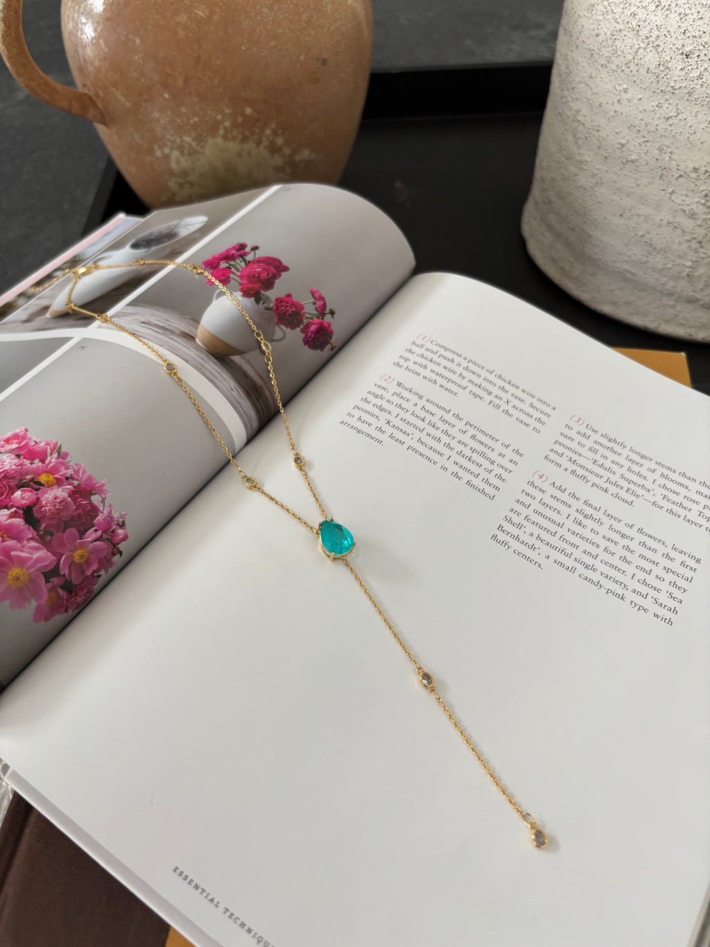 Aqua Lariat Glow Necklace