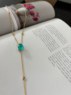 Aqua Lariat Glow Necklace
