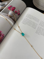 Aqua Lariat Glow Necklace