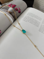 Aqua Lariat Glow Necklace