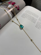 Aqua Lariat Glow Necklace