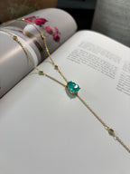 Aqua Lariat Glow Necklace