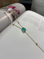Aqua Lariat Glow Necklace