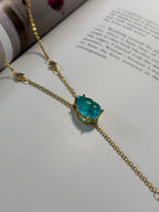 Aqua Lariat Glow Necklace