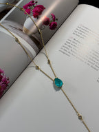 Aqua Lariat Glow Necklace