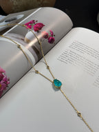 Aqua Lariat Glow Necklace