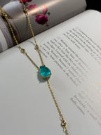 Aqua Lariat Glow Necklace