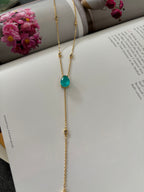 Aqua Lariat Glow Necklace