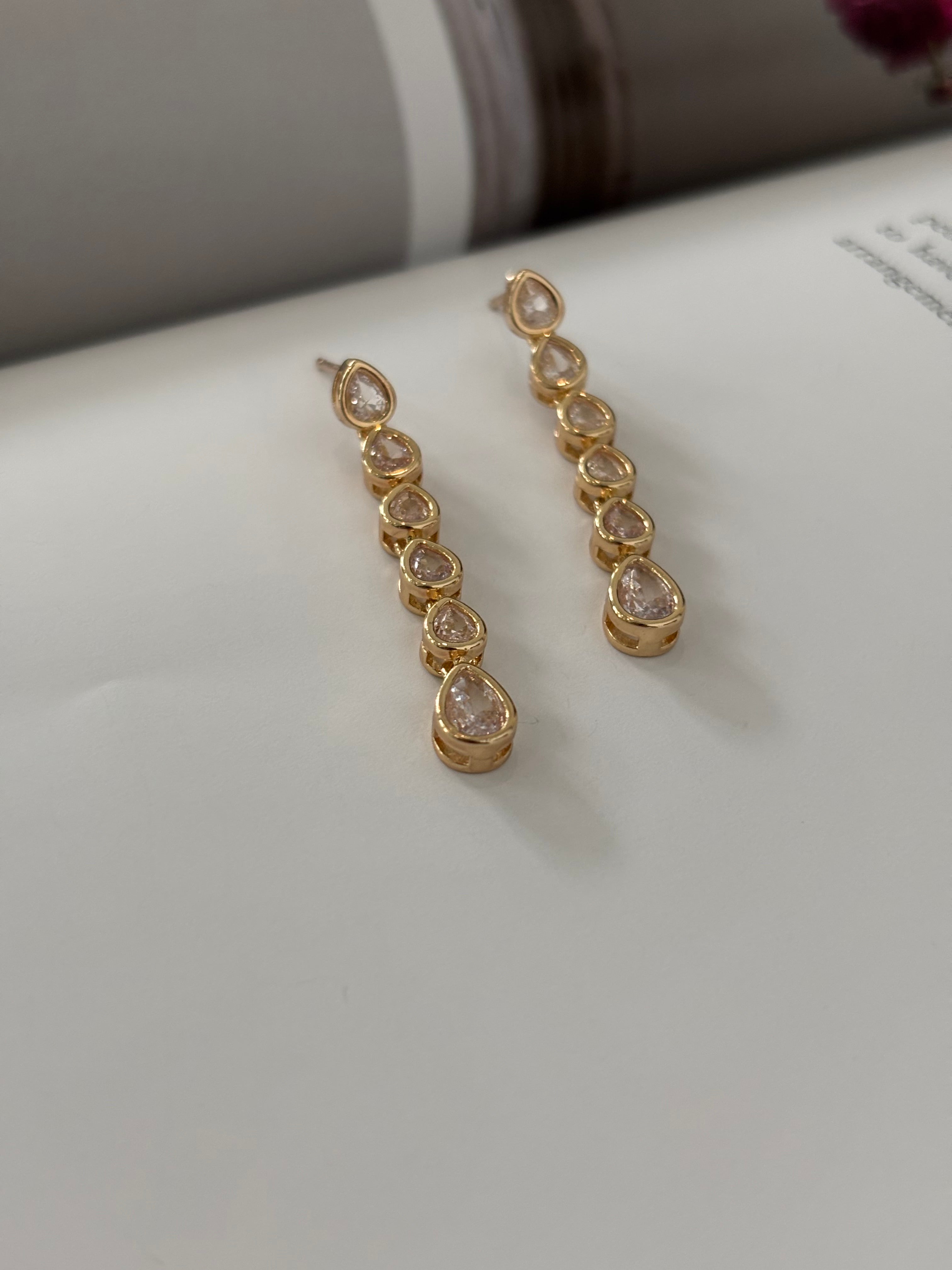 Golden Drop Earrings - Magnolia