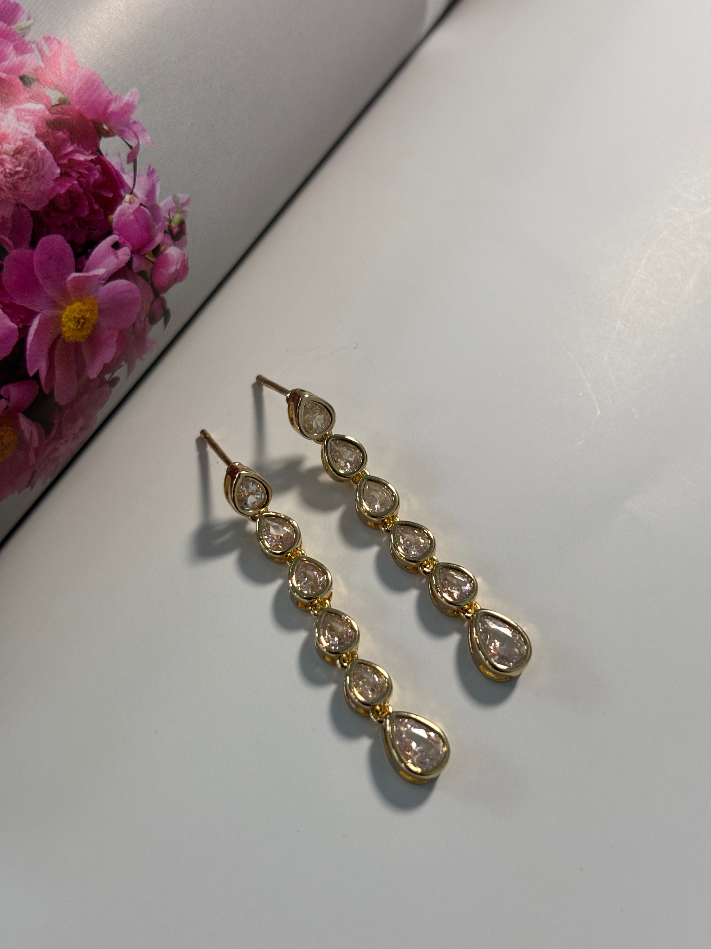 Golden Drop Earrings - Magnolia