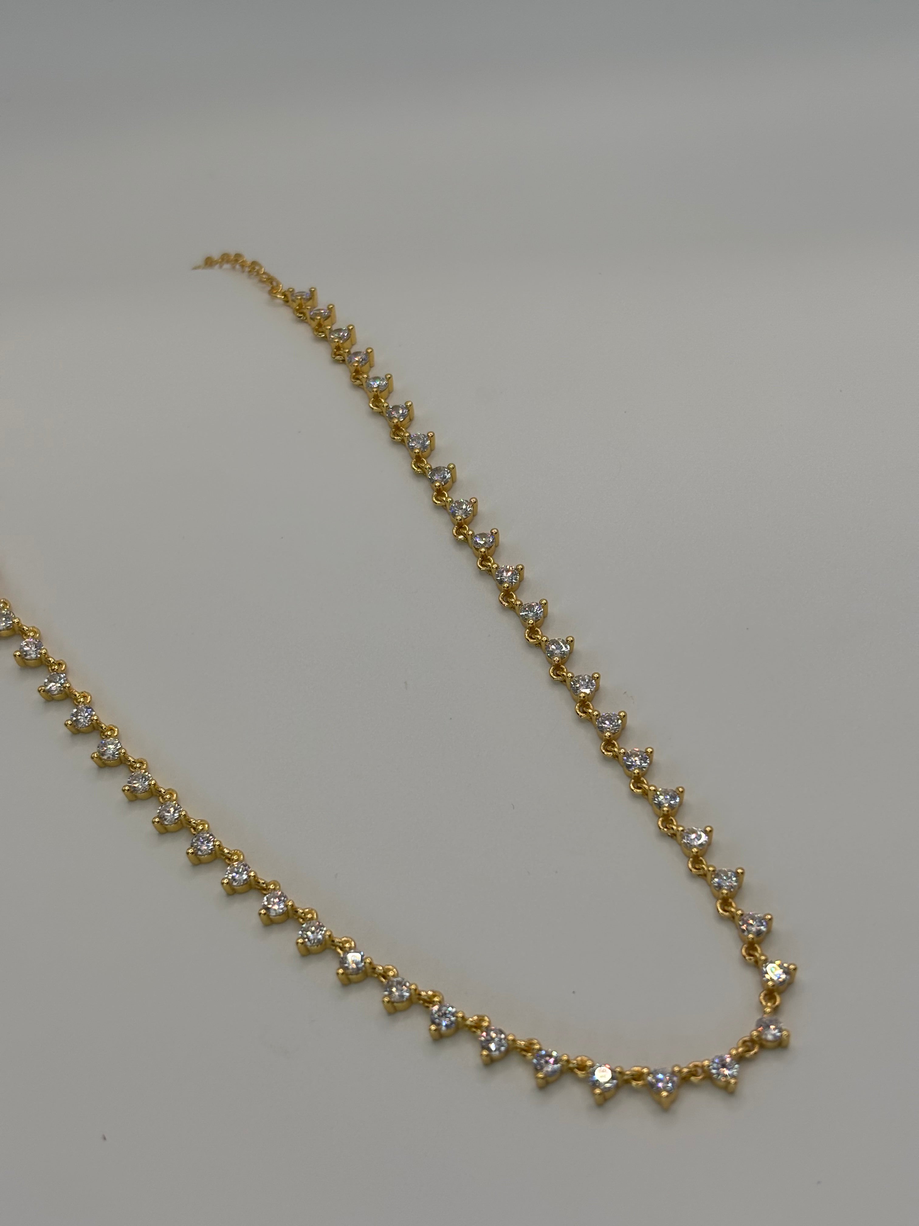 Diamond Choker Necklace Gold - Lys