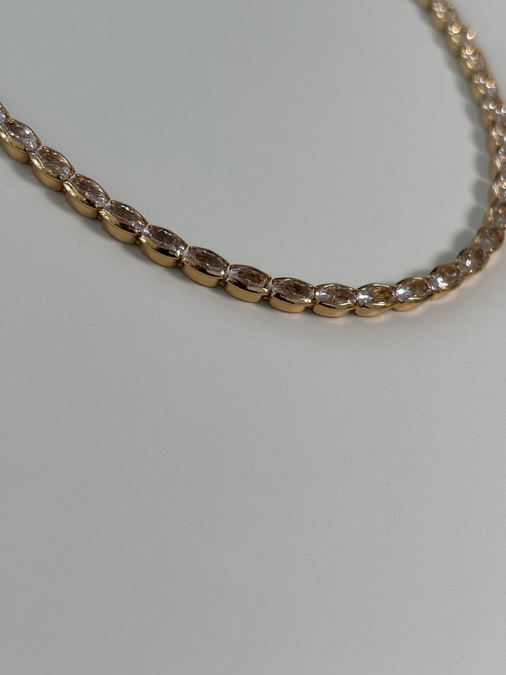 Choker Necklace Diamond Gold - Liora