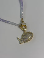 Color Crystal Fish Necklace - Aquarelle