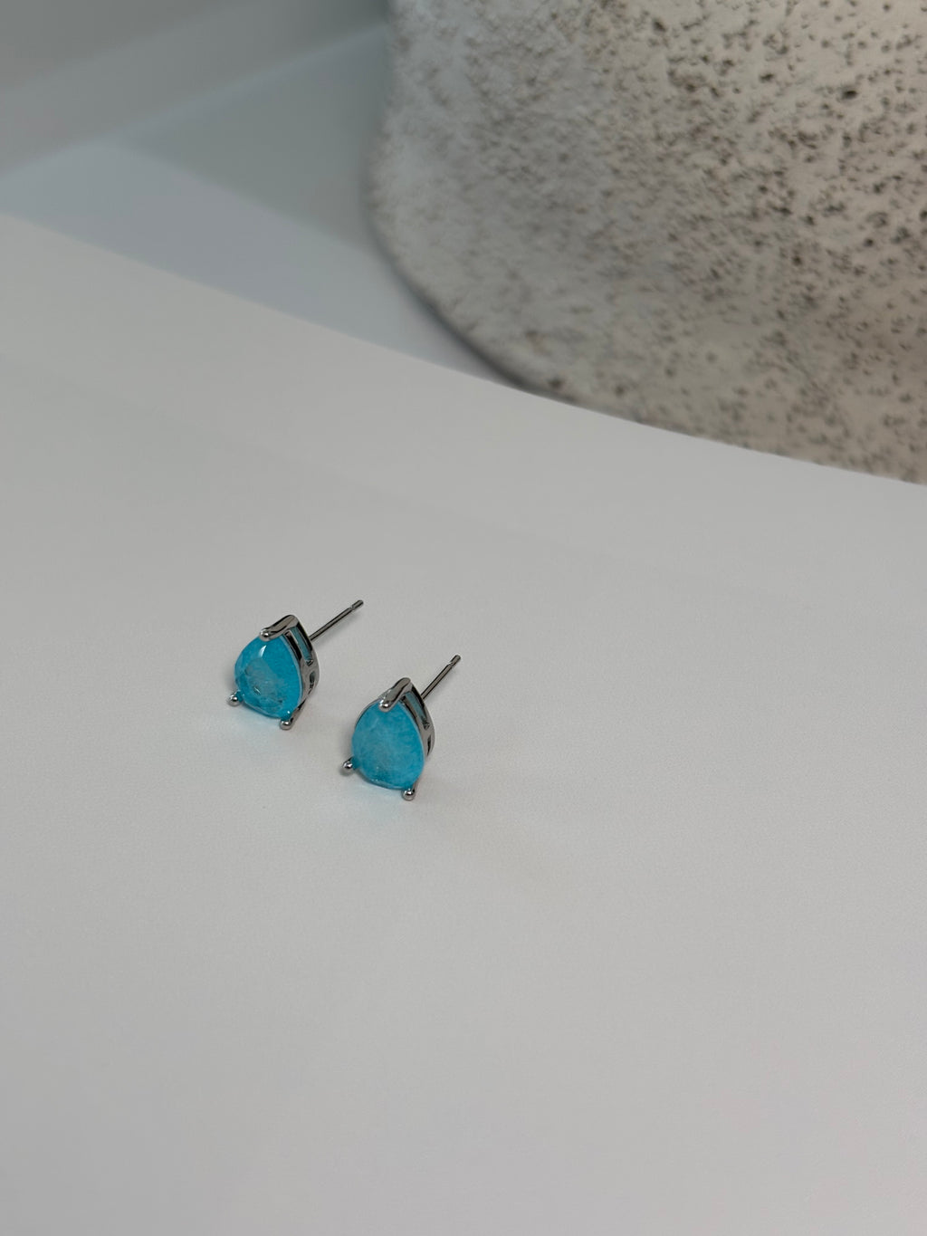 Blue Fusion Tourmaline Drop Earrings - Camellia