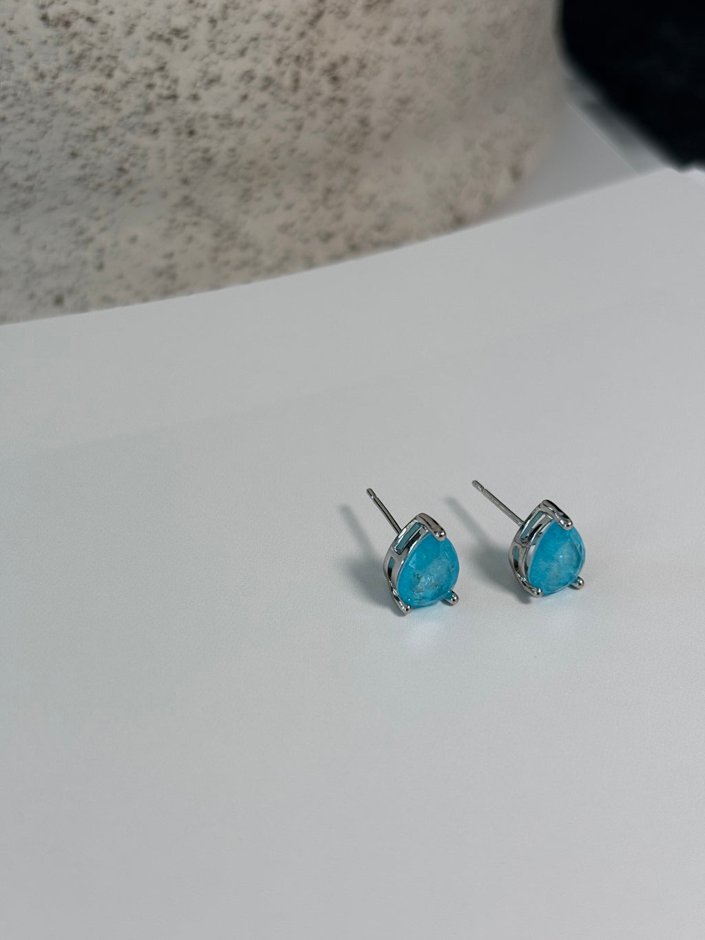 Blue Fusion Tourmaline Drop Earrings - Camellia