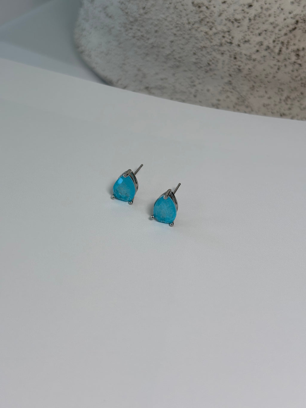 Blue Fusion Tourmaline Drop Earrings - Camellia