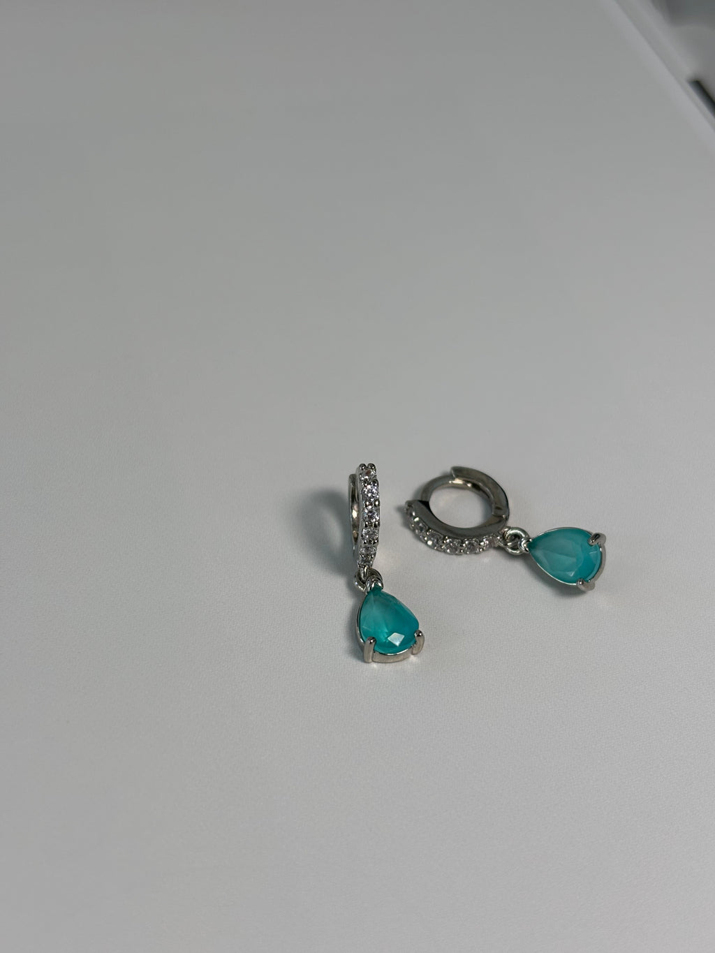 Blue Tourmaline Hoops Earring - Iris