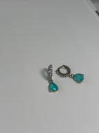 Blue Tourmaline Hoops Earring - Iris