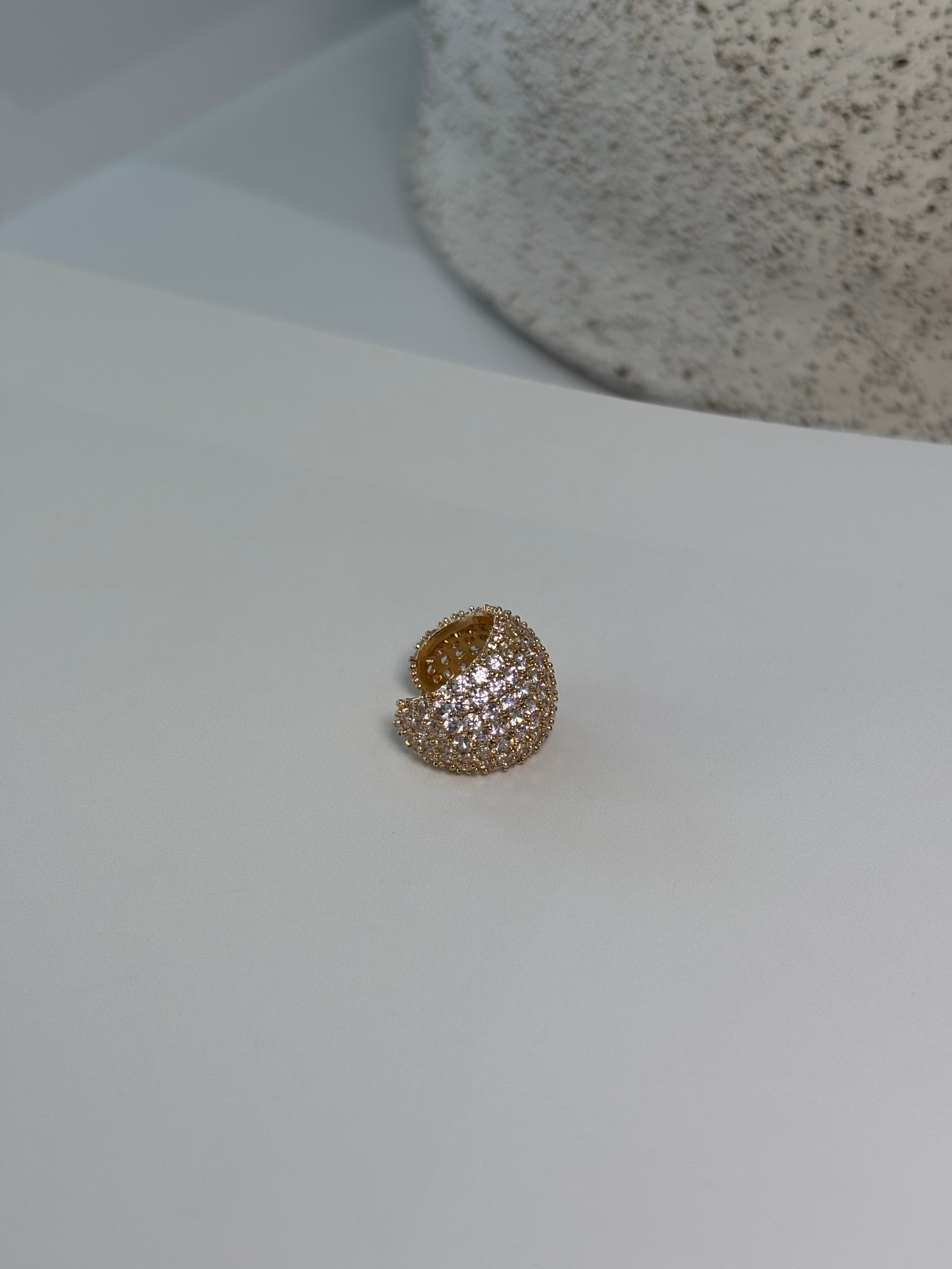 Adjustable Diamond Zirconia Piercing Gold - Noar