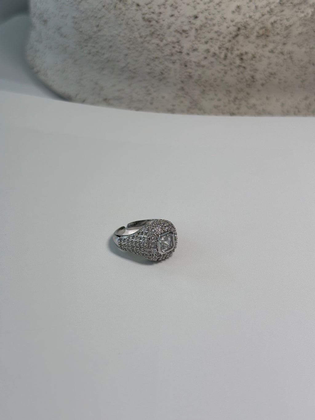 Diamond Dahlia Adjustable Ring