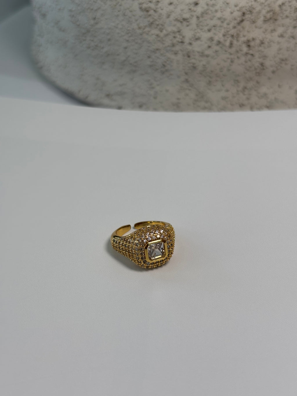 Golden Dahlia Adjustable Ring