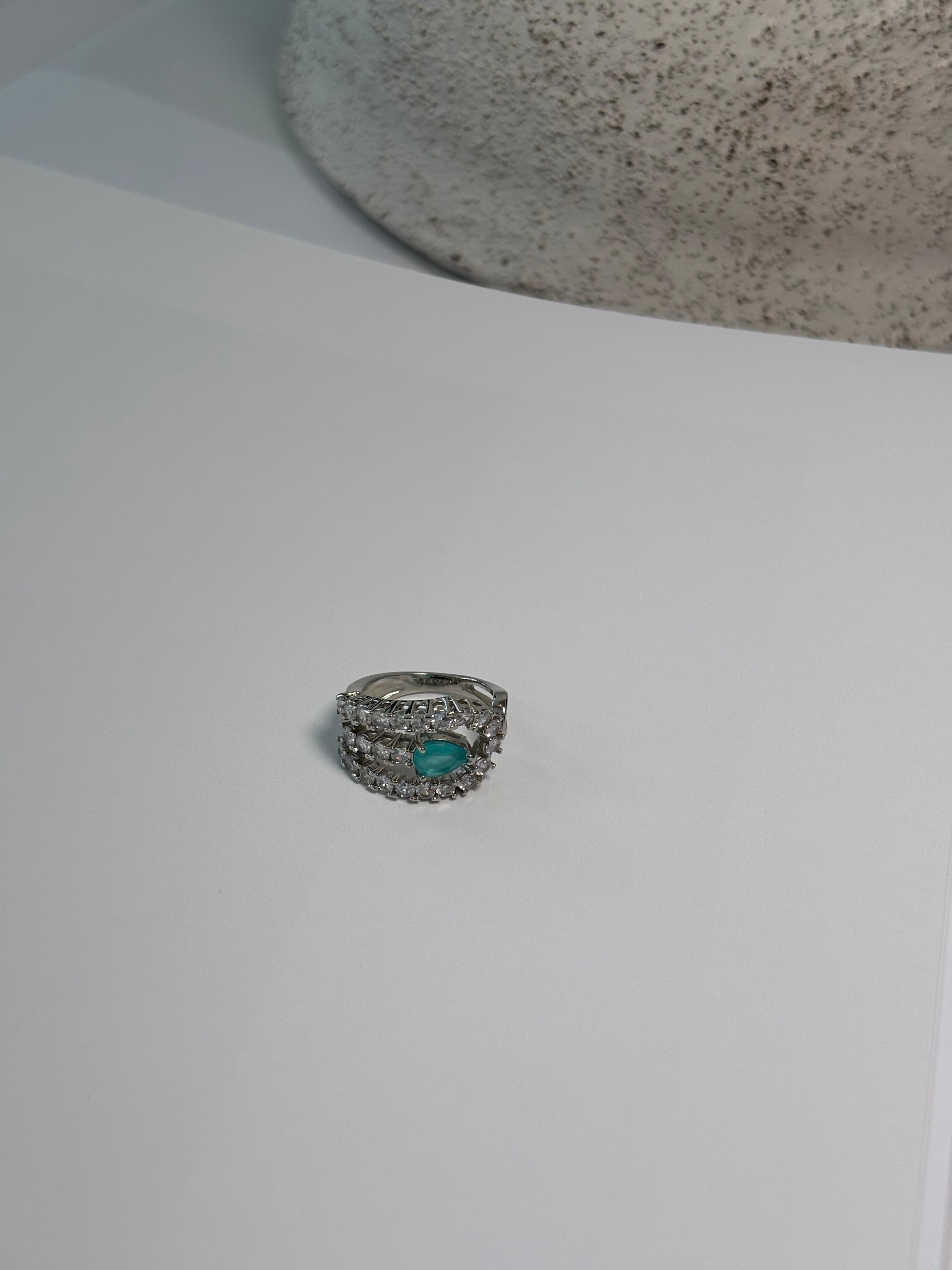 Adjustable Blue Tourmaline Ring - Celeste