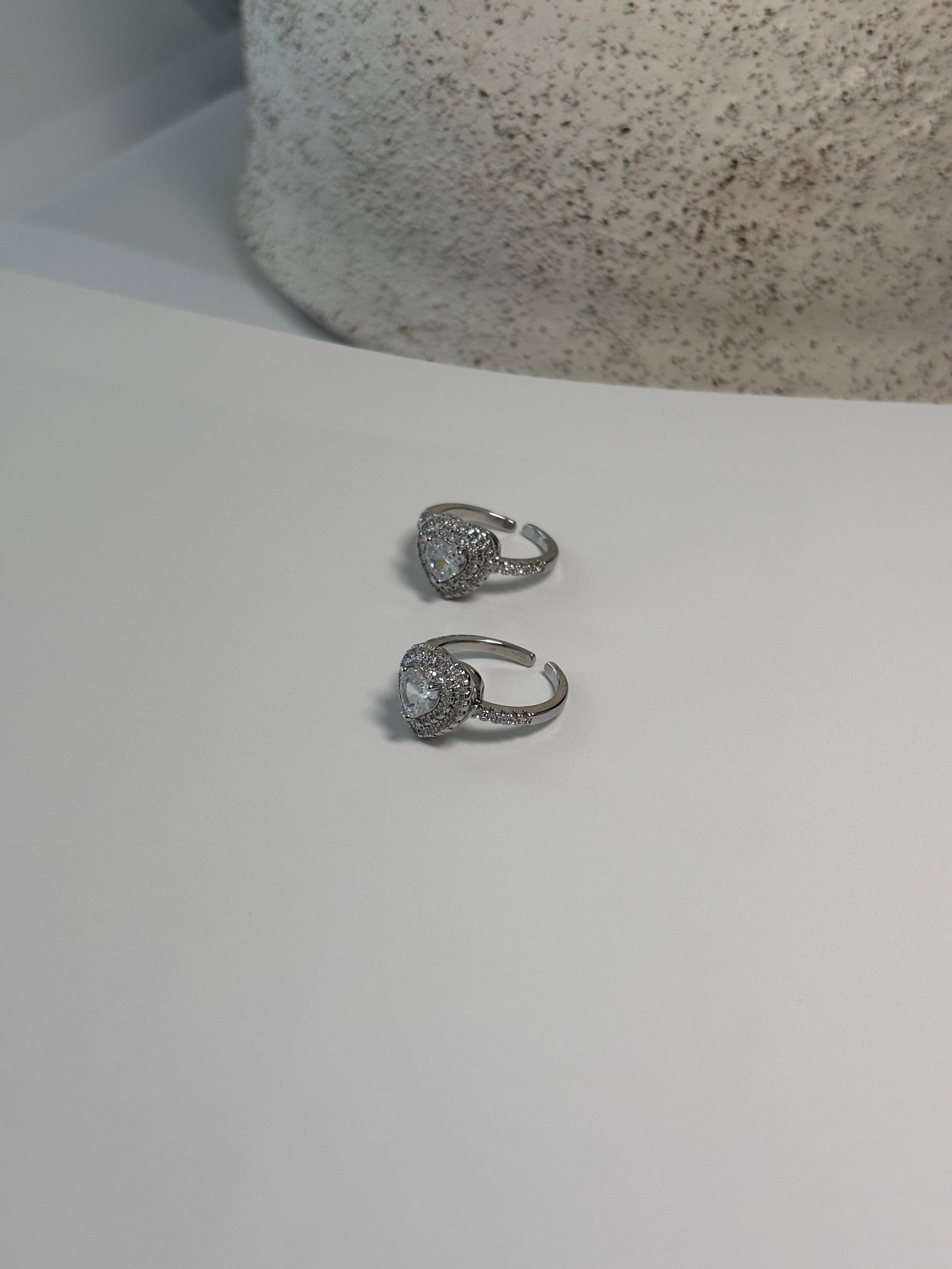 Adjustable Heart Diamond Ring - Rosalie