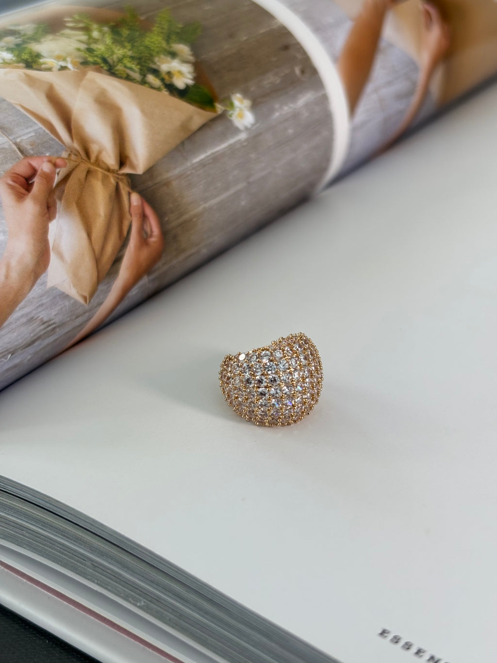 Adjustable Diamond Zirconia Piercing Gold - Noar