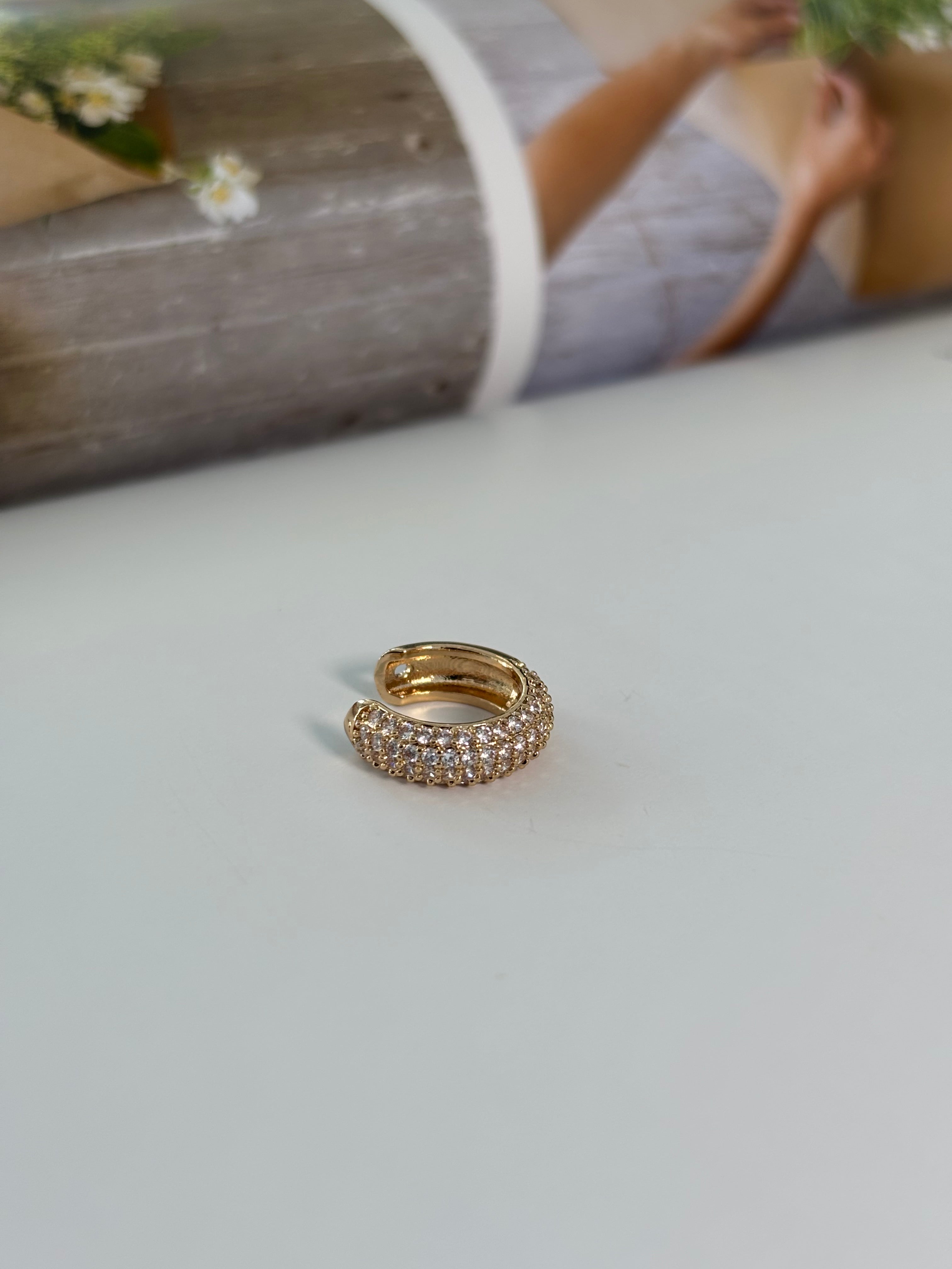 Adjustable Zirconia Diamond Piercing Gold - Amelie